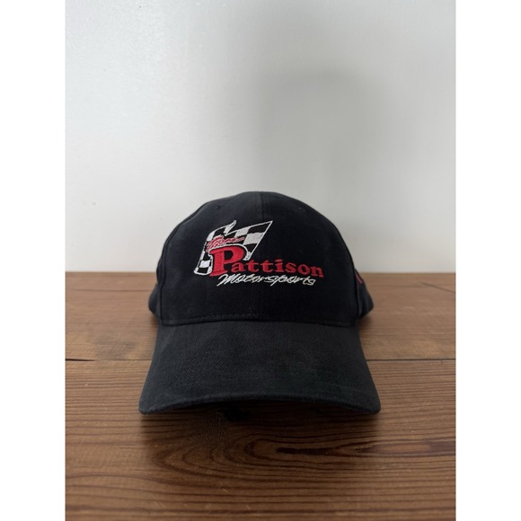 Yupoong Other - Yupoong Pattison Motorsports Racing Hat Black Adjustable Baseball Cap 51 2 Logo